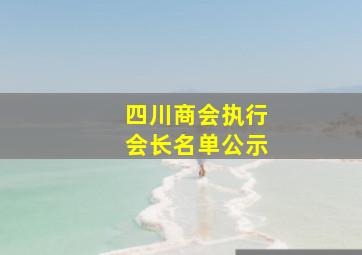 四川商会执行会长名单公示