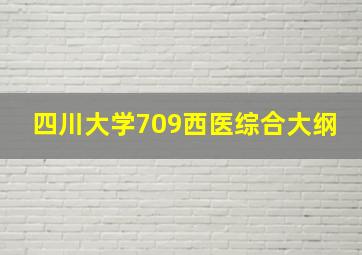 四川大学709西医综合大纲