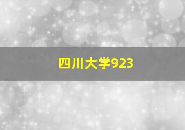 四川大学923