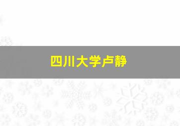 四川大学卢静