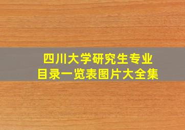 四川大学研究生专业目录一览表图片大全集