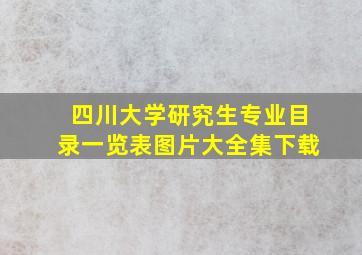 四川大学研究生专业目录一览表图片大全集下载