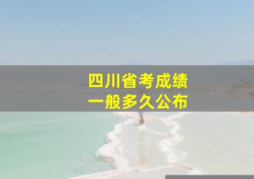 四川省考成绩一般多久公布