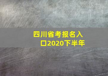 四川省考报名入口2020下半年