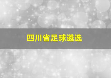 四川省足球遴选