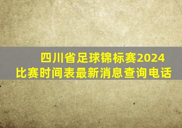 四川省足球锦标赛2024比赛时间表最新消息查询电话