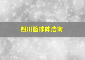 四川篮球陈浩南