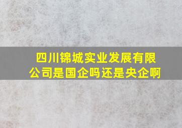 四川锦城实业发展有限公司是国企吗还是央企啊