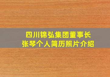 四川锦弘集团董事长张琴个人简历照片介绍