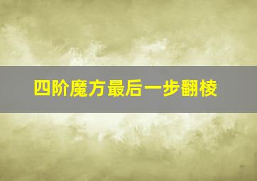 四阶魔方最后一步翻棱