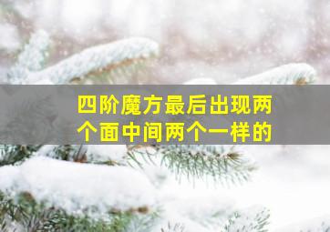 四阶魔方最后出现两个面中间两个一样的