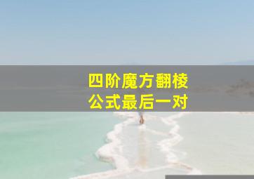 四阶魔方翻棱公式最后一对