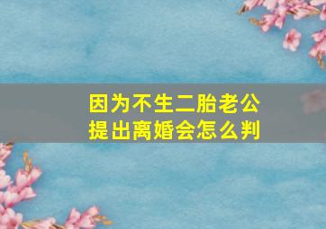 因为不生二胎老公提出离婚会怎么判