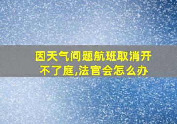 因天气问题航班取消开不了庭,法官会怎么办