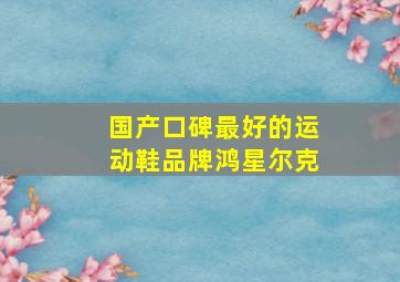 国产口碑最好的运动鞋品牌鸿星尔克