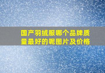 国产羽绒服哪个品牌质量最好的呢图片及价格