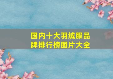 国内十大羽绒服品牌排行榜图片大全