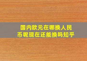 国内欧元在哪换人民币呢现在还能换吗知乎