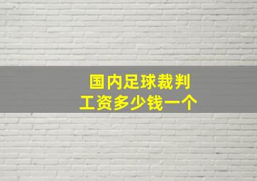 国内足球裁判工资多少钱一个