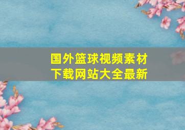 国外篮球视频素材下载网站大全最新