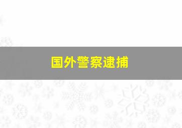 国外警察逮捕