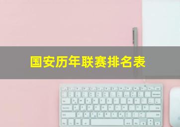 国安历年联赛排名表