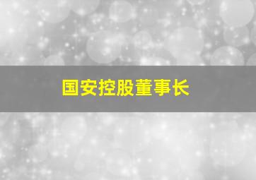 国安控股董事长