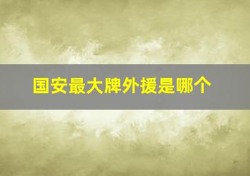 国安最大牌外援是哪个