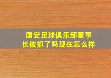 国安足球俱乐部董事长被抓了吗现在怎么样