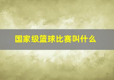 国家级篮球比赛叫什么