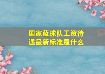 国家蓝球队工资待遇最新标准是什么