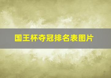 国王杯夺冠排名表图片