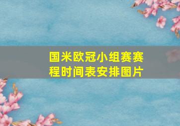 国米欧冠小组赛赛程时间表安排图片