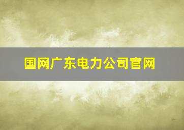 国网广东电力公司官网