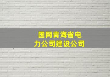 国网青海省电力公司建设公司