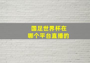 国足世界杯在哪个平台直播的