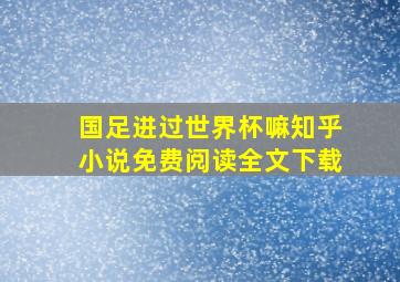 国足进过世界杯嘛知乎小说免费阅读全文下载