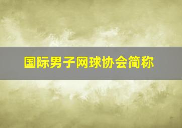 国际男子网球协会简称