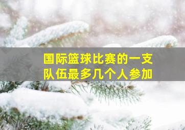 国际篮球比赛的一支队伍最多几个人参加