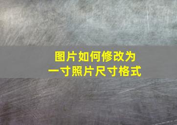 图片如何修改为一寸照片尺寸格式