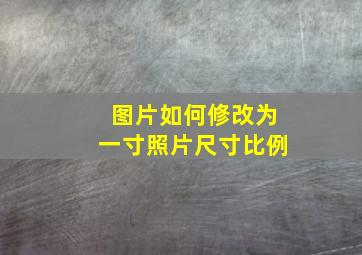 图片如何修改为一寸照片尺寸比例