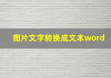 图片文字转换成文本word