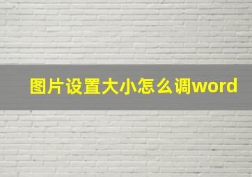 图片设置大小怎么调word