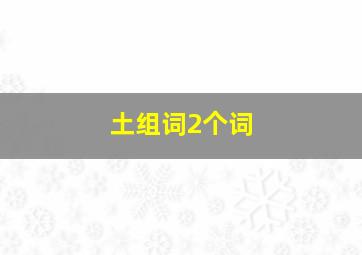 土组词2个词