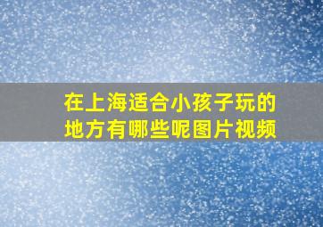 在上海适合小孩子玩的地方有哪些呢图片视频