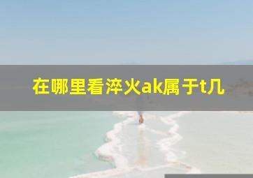 在哪里看淬火ak属于t几