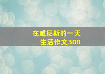 在威尼斯的一天生活作文300