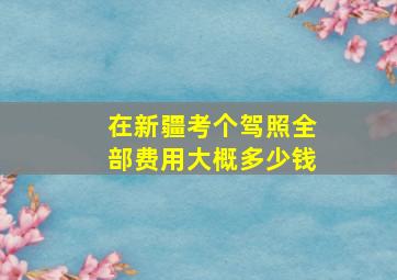 在新疆考个驾照全部费用大概多少钱