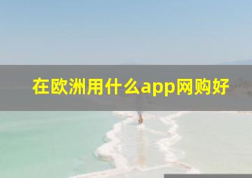 在欧洲用什么app网购好