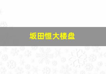 坂田恒大楼盘